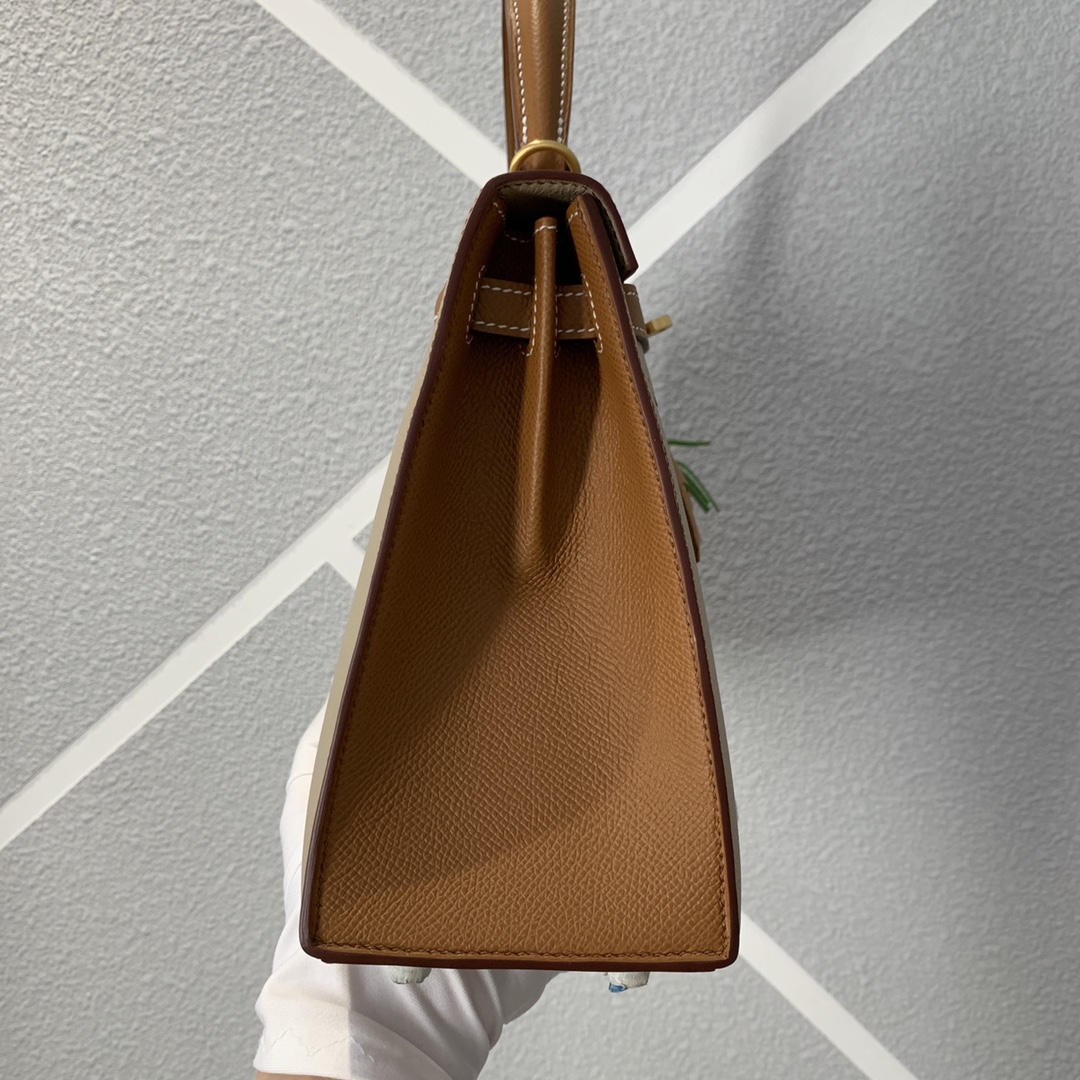 에르메스 켈리백25 에토프 골드브라운 금장 앱송